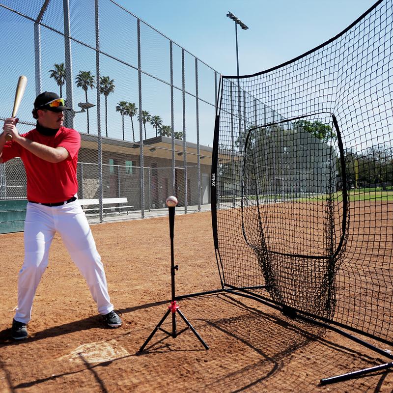 ZELUS 7x7ft Baseball Net for Hitting and Pitching Practice and Training | 7'x7' Portable Hitting Net Pitching Net | Batting Cage with Frame and Net