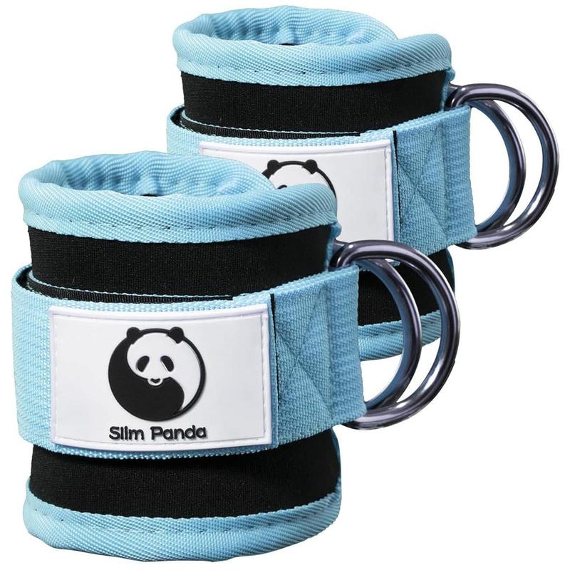 Slim Panda Ankle Strap for Cable Machine - Adjustable with Double D-Rings