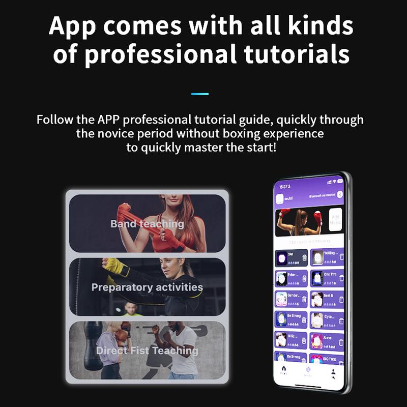 HoldBody high-end smart music boxing machine, independent APP intelligently recognizes music rhythm, wall-mounted home fitness equipment, professional fitness boxing training equipment,