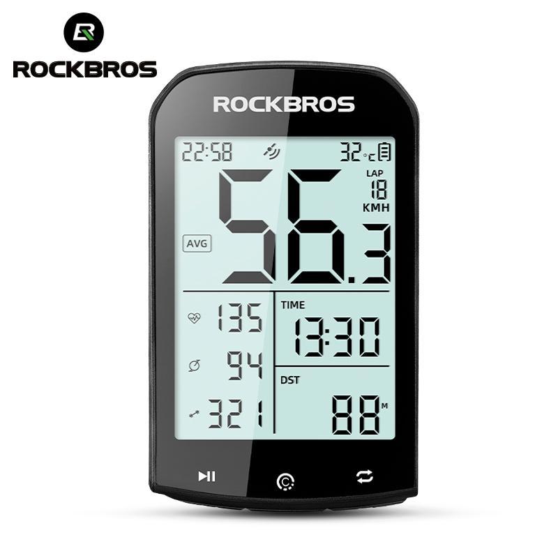 ROCKBROS Bike Computer Wireless Cycling Computers ANT+ Bluetooth Bicycle Computer Mini Speedometer Odometer Waterproof 2.9inch LCD Screen GPS BDS Galileo Position System