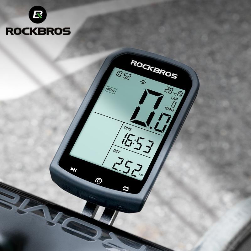 ROCKBROS Bike Computer Wireless Cycling Computers ANT+ Bluetooth Bicycle Computer Mini Speedometer Odometer Waterproof 2.9inch LCD Screen GPS BDS Galileo Position System