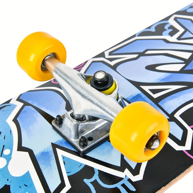 SAN QIAN SHOP Interesting sports  Beginner Skateboard - Vibrant Multi-color Design Skateboard, 31*8 Inches 7ly Maple Beginner Load 220.46LB 7-ply Maple Deck, Safe Non-slip Surface, Concave Feet