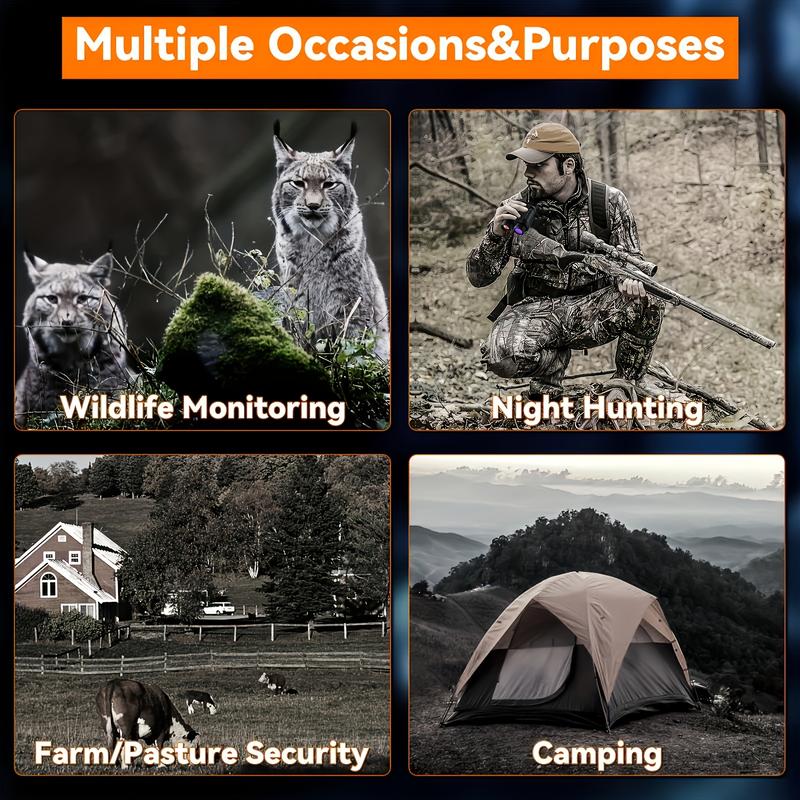 4k Night Vision Binoculars With Flashlight, FHD Infrared Night Vision, 8x Digital Zoom, Adult Wild Camping Night Vision Goggles With 32GB SD Card