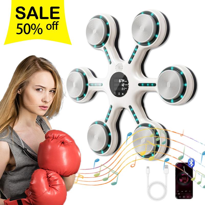 Music Boxing Machine, Wall Mounted Smart Bluetooth Music Boxing Trainer, Electronic Boxing Target Workout Punching Equipment for Home, Indoor and Gym