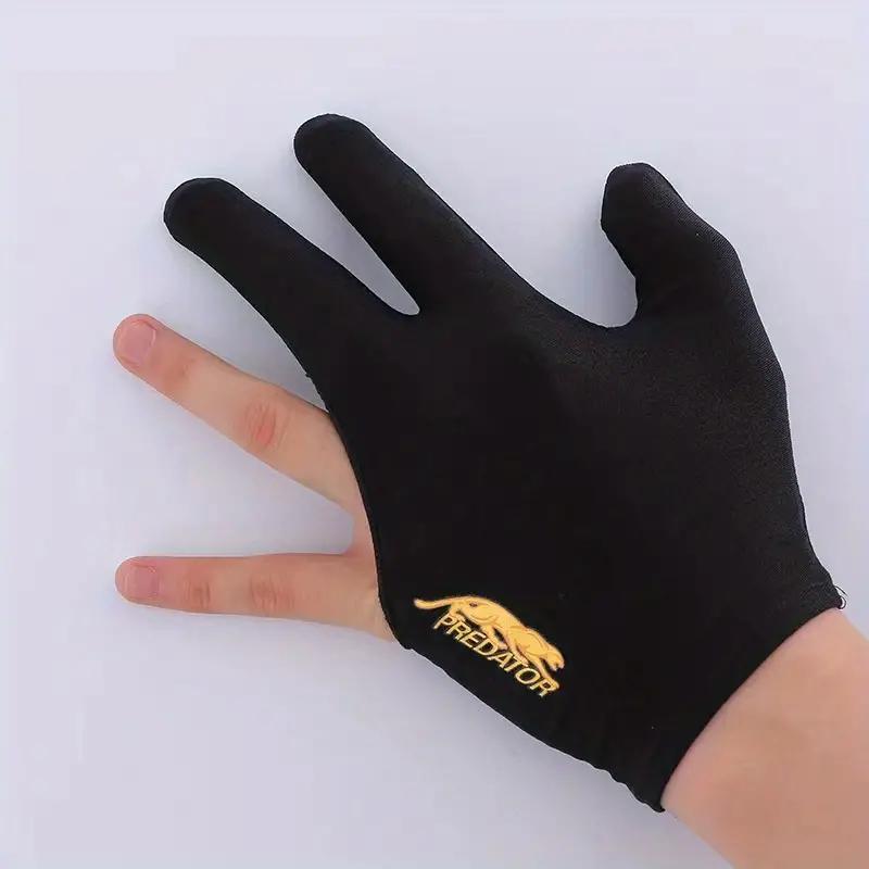 Left Hand Billiard Glove, 1 Count Three Finger Snooker and Pool Shooter Glove, Professional Billiards Accessories for Men & Women