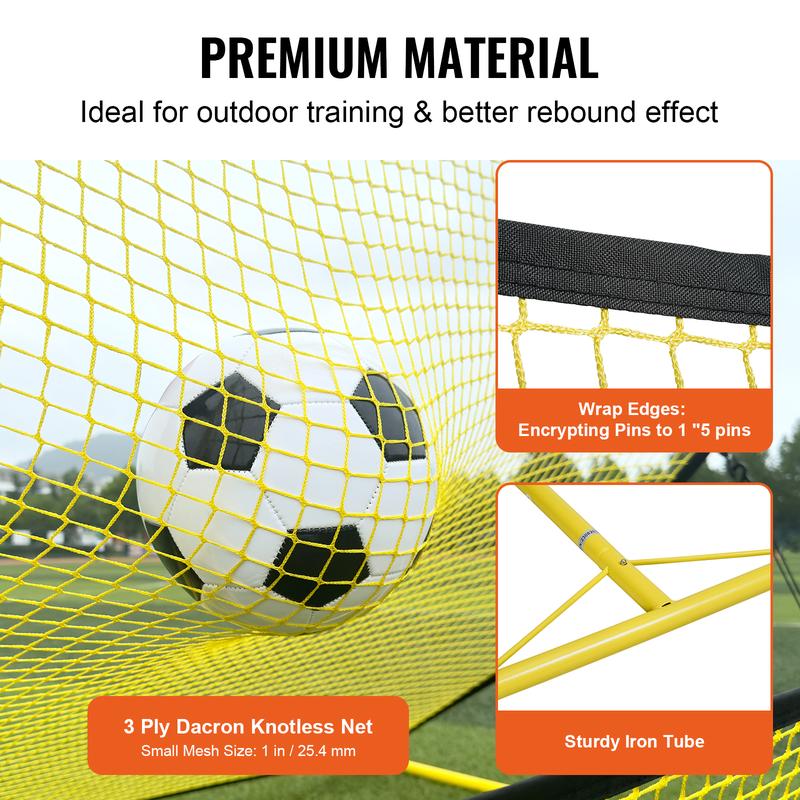 VEVOR Soccer Trainer, 2-IN-1 Portable Soccer Rebounder Net, 71