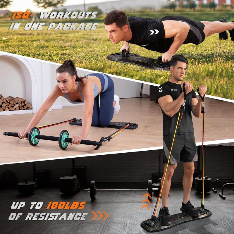 LALAHIGH Portable Home Gym System：Five Versions of Push-up Board Sets