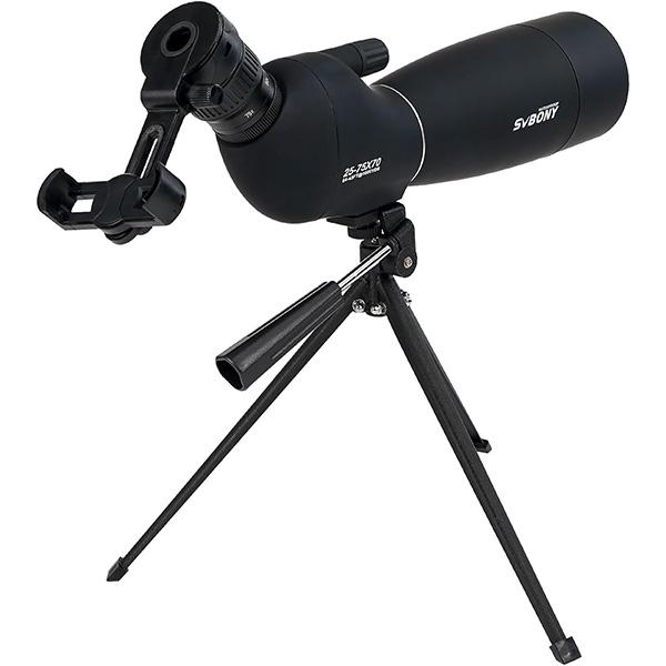 SVBONY SV28 Plus Spotting Scopes with Tripod, 25-75x70 Spotting Scope with Phone Adapter, IP65 Waterproof Fogproof Spotter Scope for Target Shooting, Bird Watching