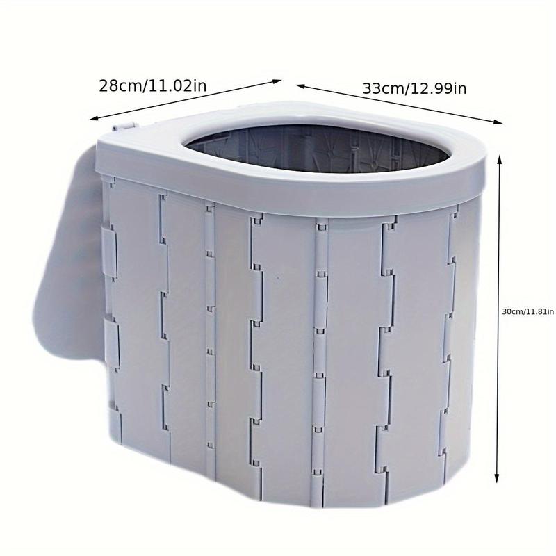 Folding Toilet (1 Count), Travel Car Accessories Portable Outdoor Camping Toilet, Car Stuff, Summer Gifts Self-driving Movable Toilet with 1 Count Carrying Bag and 12pcs Bin Bags, Bathroom Fixtures, Travel Essentials Tool, Bathroom Accessories