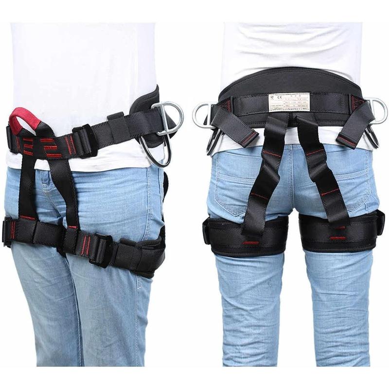 Climbing belts, Thicken Professional Large Size Safety Belt for Caving Rock Climbing Fire Rescuing Rappelling Tree and Outdoor Adventure Activities