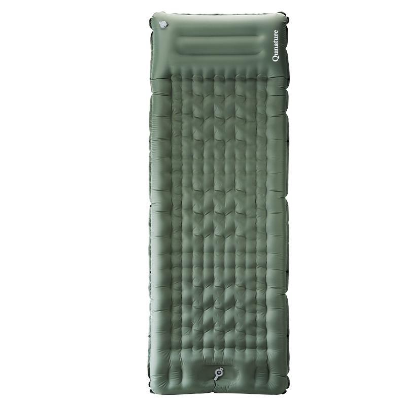 Camping Sleeping Pad Ultralight Inflator Camping Mat with Built-in Foot Pump & Pillow, Upgraded Compact Camping Air Mattress for Camping, Backpacking, Hiking