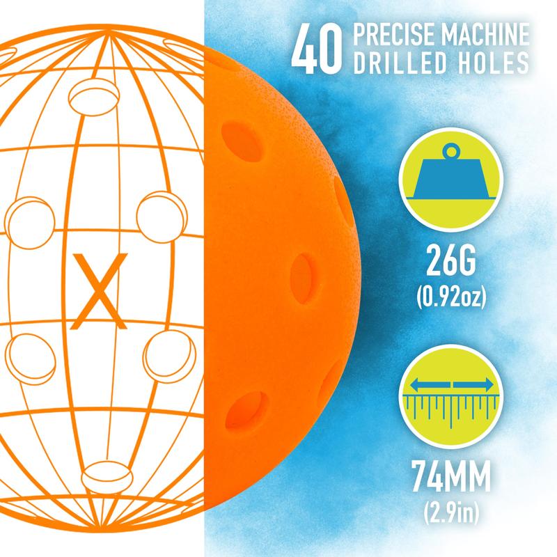 Franklin Sports Outdoor Pickleballs - X-40 Pickleball Balls - USA Pickleball (USAPA) Approved - Official US Open Ball