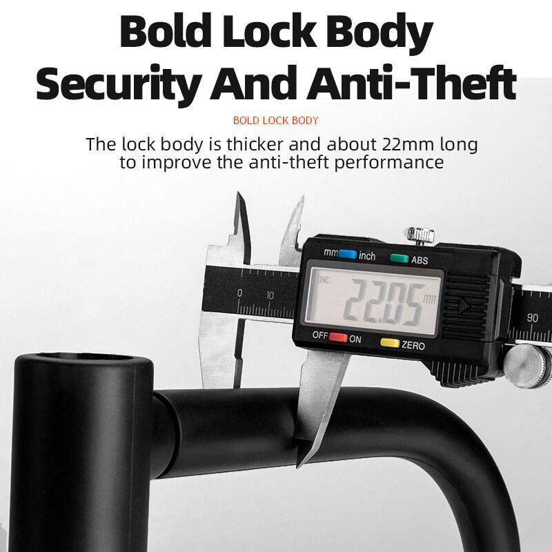 ROCKBROS Heavy Duty Anti Theft Bike Lock U-lock 4 ft  for Bikes eBikes Motorcycles Scooters