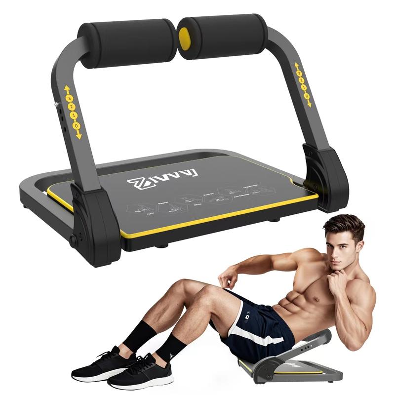 Ziwwvy Ab Workout Fitness Machine, Sit-up Assistant Abdominal Exercise Mahince, Ab Crunch, Roll-up, Home Gym Fitness Device