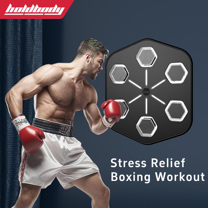 HoldBody high-end smart music boxing machine, independent APP intelligently recognizes music rhythm, wall-mounted home fitness equipment, professional fitness boxing training equipment,