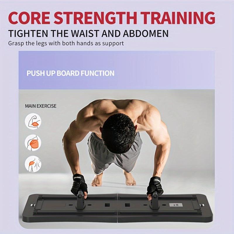 Multi-functional Ab Exercise Board, Foldable Home Pilates Reformer,Automatic Rebound, Core Training, Home Gym Equipment, ABS Material, No Power Required， for Abdominal & Core Strength Training