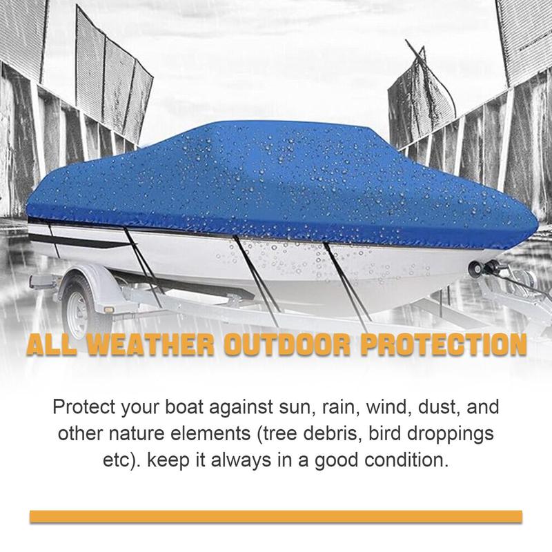 Trailerable Boat Cover Waterproof Heavy Duty Marine Grade Dust V-Hull Runabout