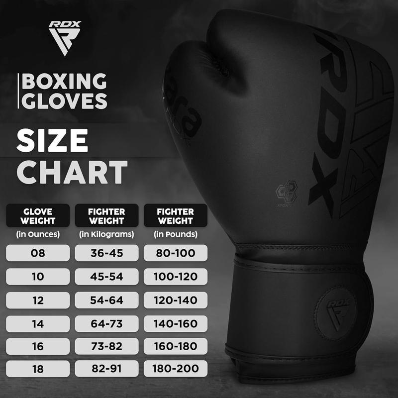 RDX Boxing Gloves, Pro Training Sparring, Maya Hide Leather, Muay Thai MMA Kickboxing, Men Women Adult, Heavy Punching Bag Focus Mitts Pads Workout, Ventilated Palm, Multi Layered, 8 10 12 14 16 18 Oz