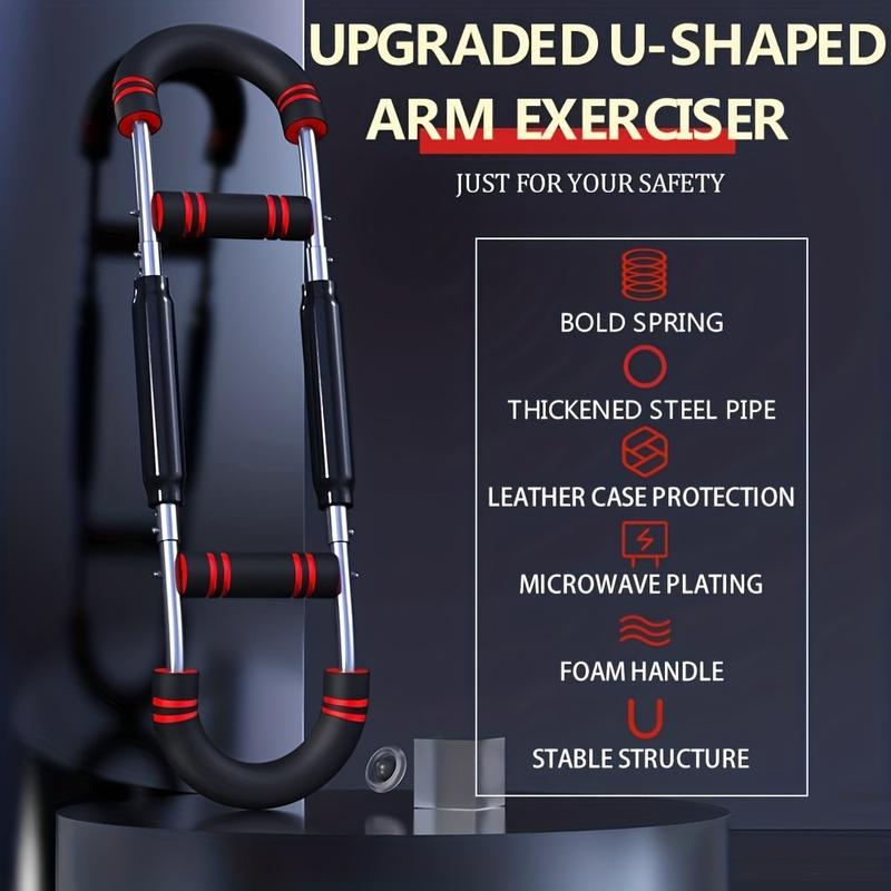 2024 NEW Multifunctional Adjustable Arm Strengthener, U-Shaped Arm Exerciser, Chest Expander, Forearm Inner Thighs & Shoulder Muscle Exercise Equipment, Arm Strength Training Machine (110-132 Lbs)