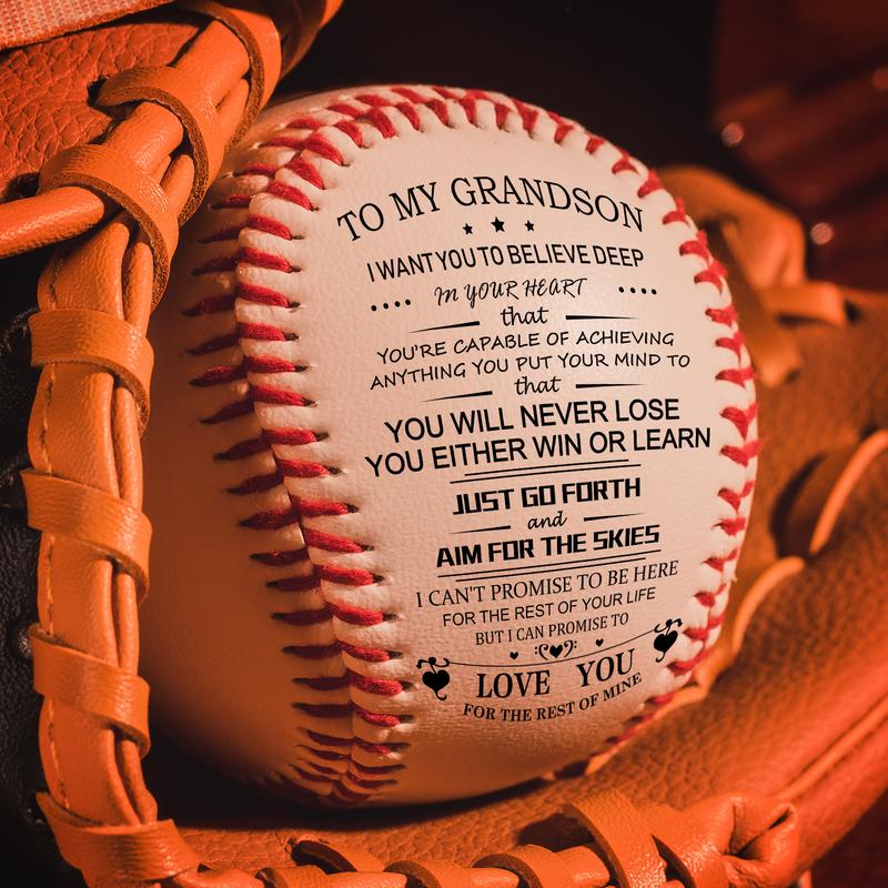 Unique Gifts for Christmas 2024，Grandparent Gifts for Grandchildren，Baseball To My Grandson You Will Never Lose，School Outdoor Sports Gifts