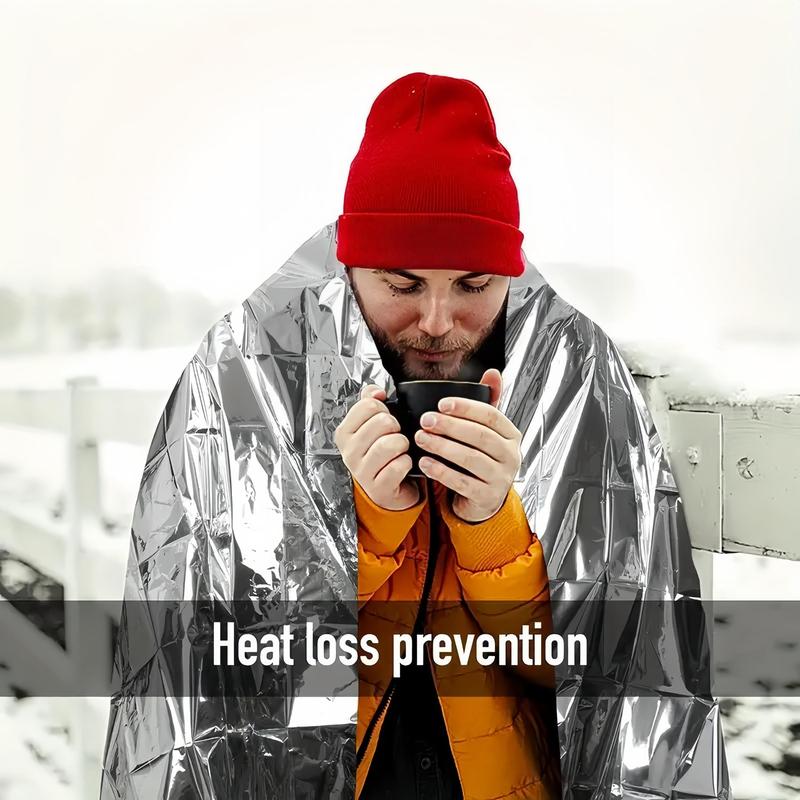 Emergency Blanket, 6 Counts Heat Insulation Blanket, Outdoor Camping Survival Blanket, Emergency Insulation Blanket for Outdoor Camping Hiking
