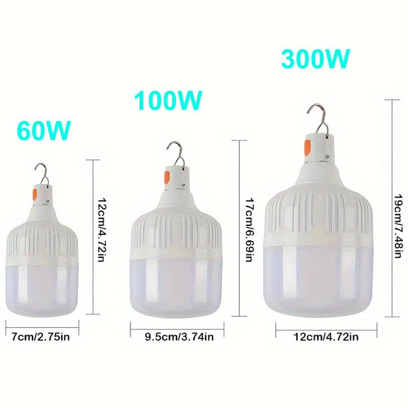 Portable Rainproof LED Bulb, 1 Count USB Rechargeable Emergency LED Light with 3 Lighting Modes, Suitable for Camping Picnic, Night Fishing & Patio Barbecue Party