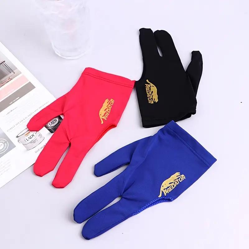 Left Hand Billiard Glove, 1 Count Three Finger Snooker and Pool Shooter Glove, Professional Billiards Accessories for Men & Women