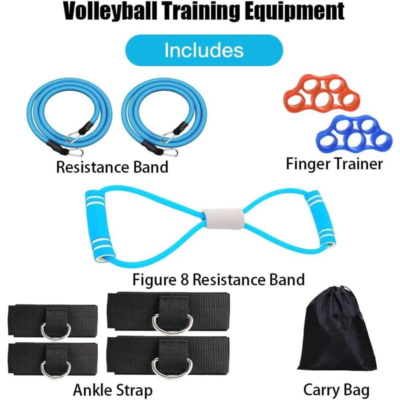 Volleyball Training Equipment,Volleyball Pass Aid Resistance Band,Elastic Rope Exercise Resistance Bands,Resistance Belt Set for Agility, Serving, Arm Swing Passing Training