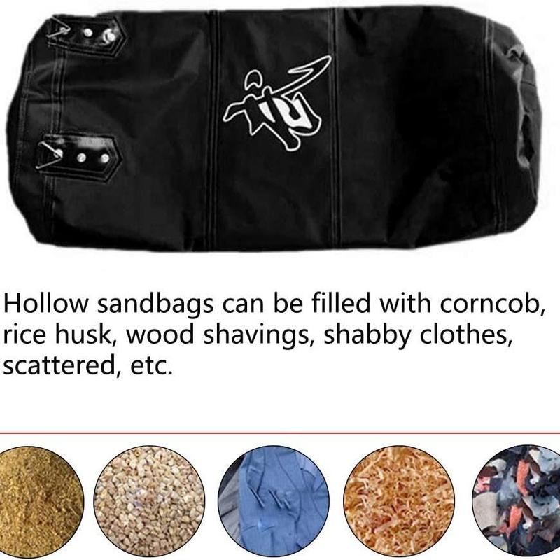 Boxing Sandbag with Hook & Chain Set, High Height Boxing Sandbag, Martial Arts Training Sandbag, with Protective Gear, Gift for Boxing Enthusiasts [Packaging List As Picture Shown]