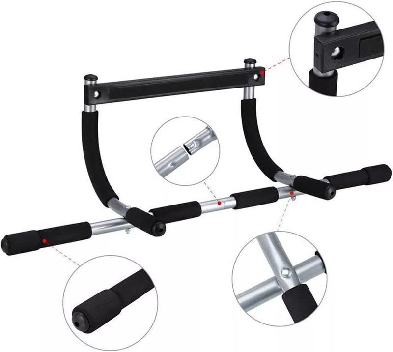 NEW Steel Pull Up Chin Up Bar Adjustable Power Black For Pull Ups in Home Gym US