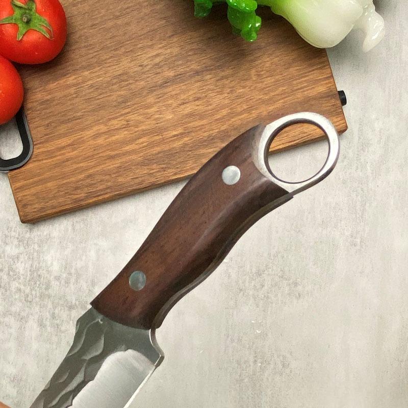 Stainless Steel Meat Knife, 1 Count Outdoor Cutting Knife with Knife Sheath, Convenient Fruit Knife for Camping Forging