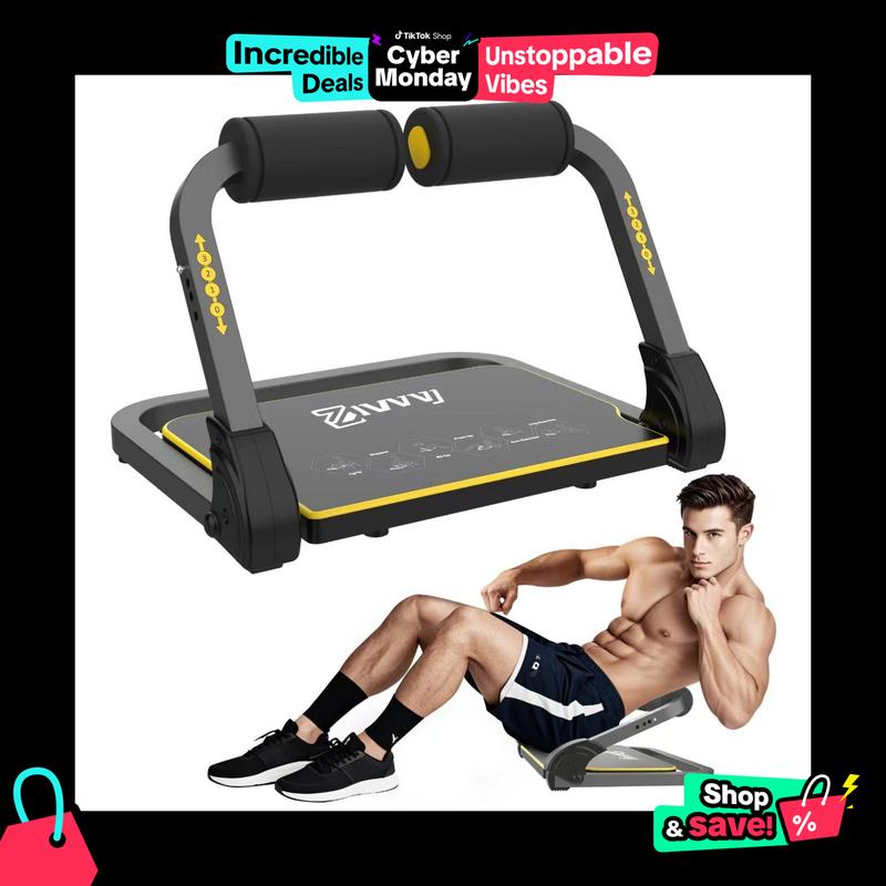 Ziwwvy Ab Workout Fitness Machine, Sit-up Assistant Abdominal Exercise Mahince, Ab Crunch, Roll-up, Home Gym Fitness Device