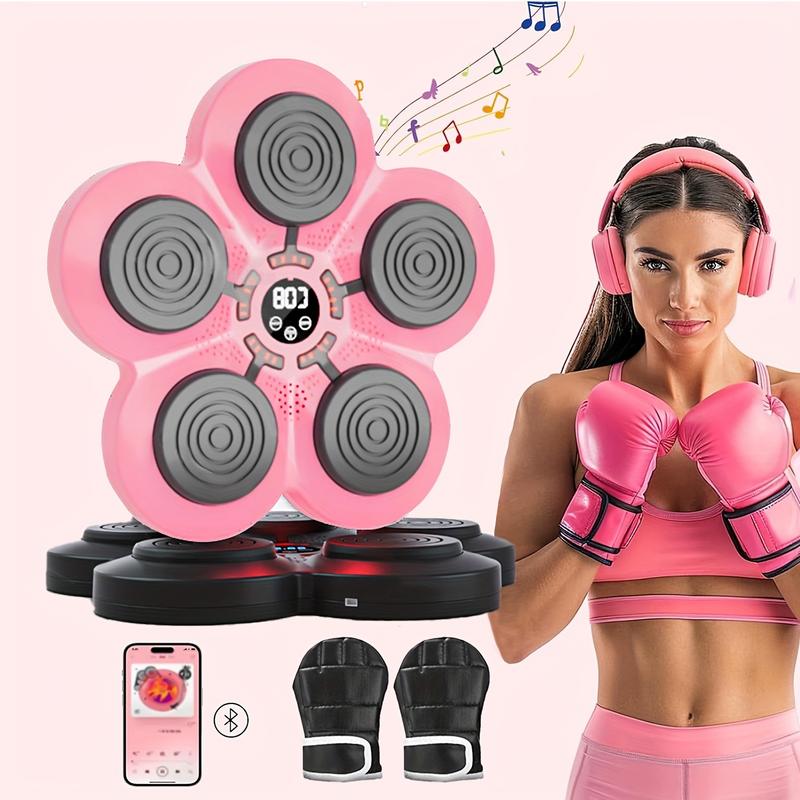 3 PCs Smart Music Boxing Machine, Wall Mounted Boxing Target, No Punching Installation, Adjustable Height, 9 Gear Speed Adjustment, Electronic Boxing Trainer with Gloves, Boxing Fitness Workout