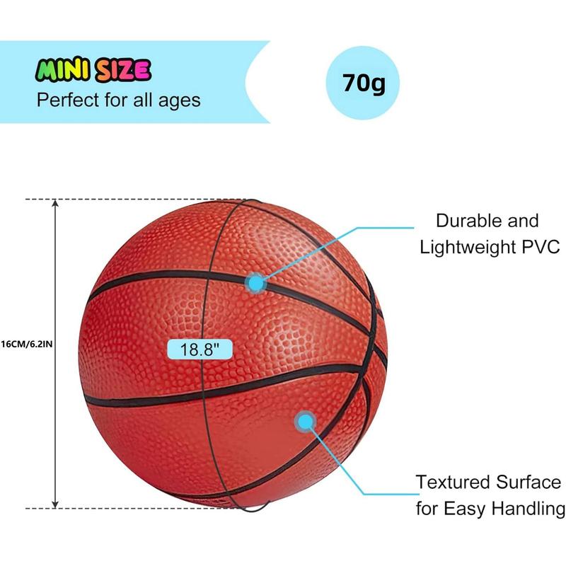 Size 2 Basketball, Inflatable PVC Basketball, Indoor Outdoor Interactive Basketball, Sports Toy, Basketball for Teenager, Ball Sports Equipment, Christmas Gift