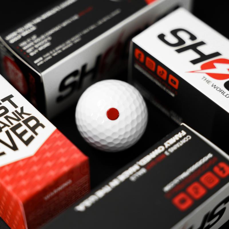 BUY 3 GET 1 FREE BUNDLE - SHOCK'D Golf Balls, World's Loudest Golf Ball, Choose Your Color, 4 Sleeve Count