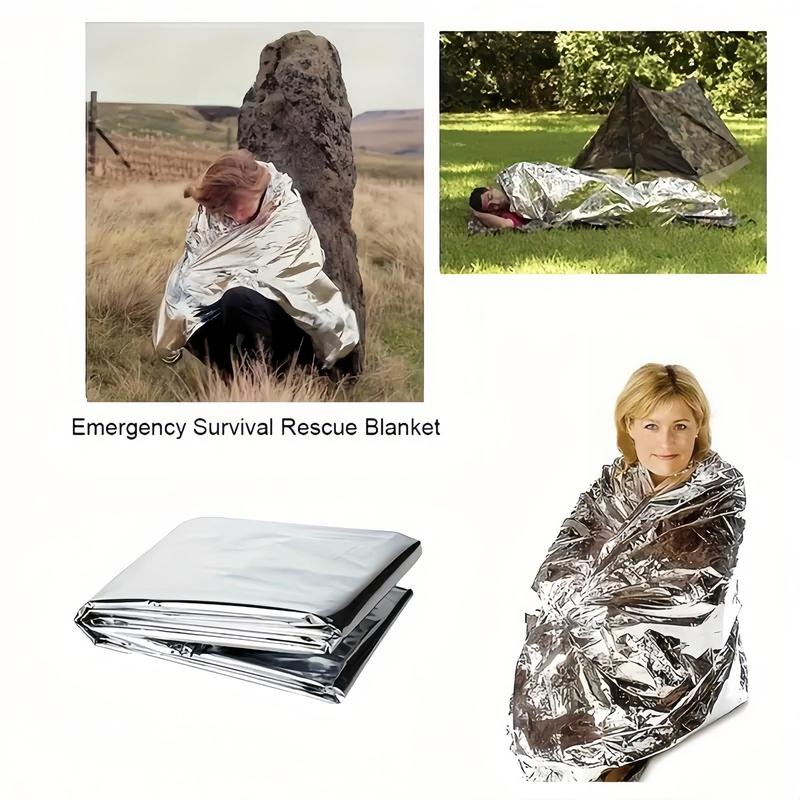 Emergency Blanket, 6 Counts Heat Insulation Blanket, Outdoor Camping Survival Blanket, Emergency Insulation Blanket for Outdoor Camping Hiking