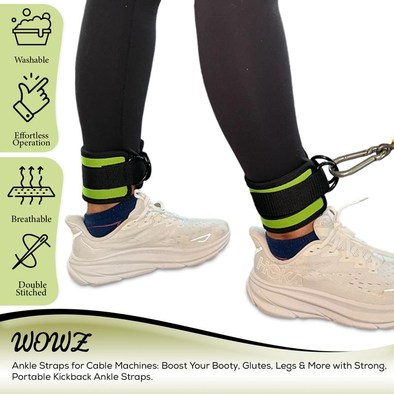 WOWZ ANKLE STRAPS for Lower Bodywork outs-Fitness Equipment for Cable Pulley Systems-A Pait