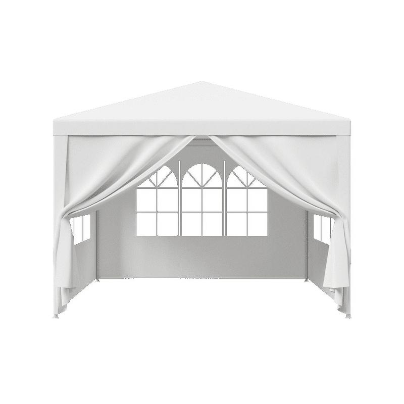 SUPERDEAL 10' x 10' Outdoor Canopy Party Wedding Tent Gazebo Pavilion w 4 Side Walls White