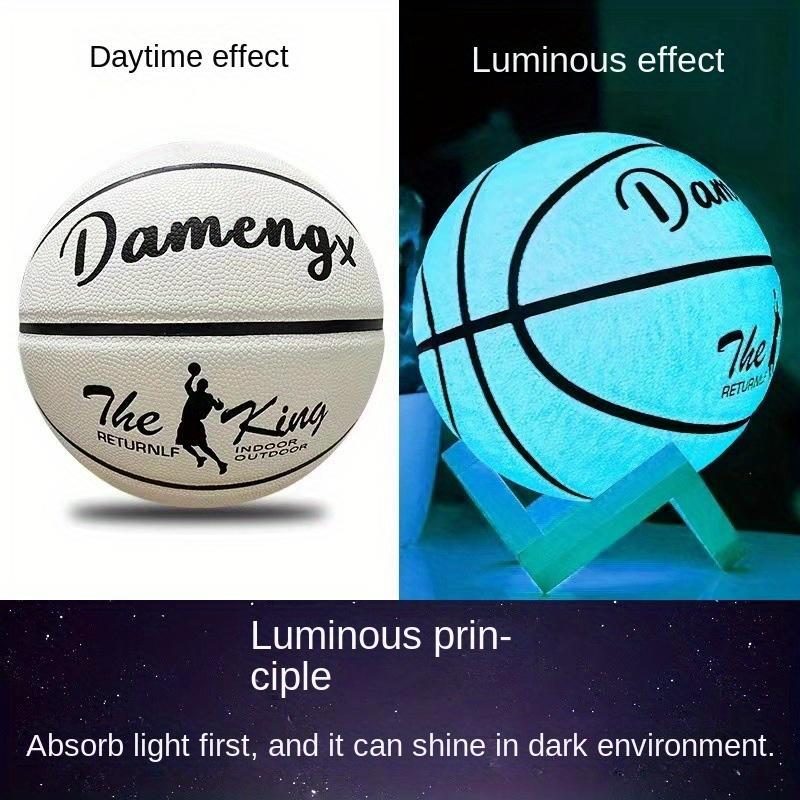 Luminous Basketball, 1 Count PU Soft Leather Outdoor Wear-resistant & Anti Slip Basketball, Basketball Equipment for Indoor Outdoor Use, Christmas Gift