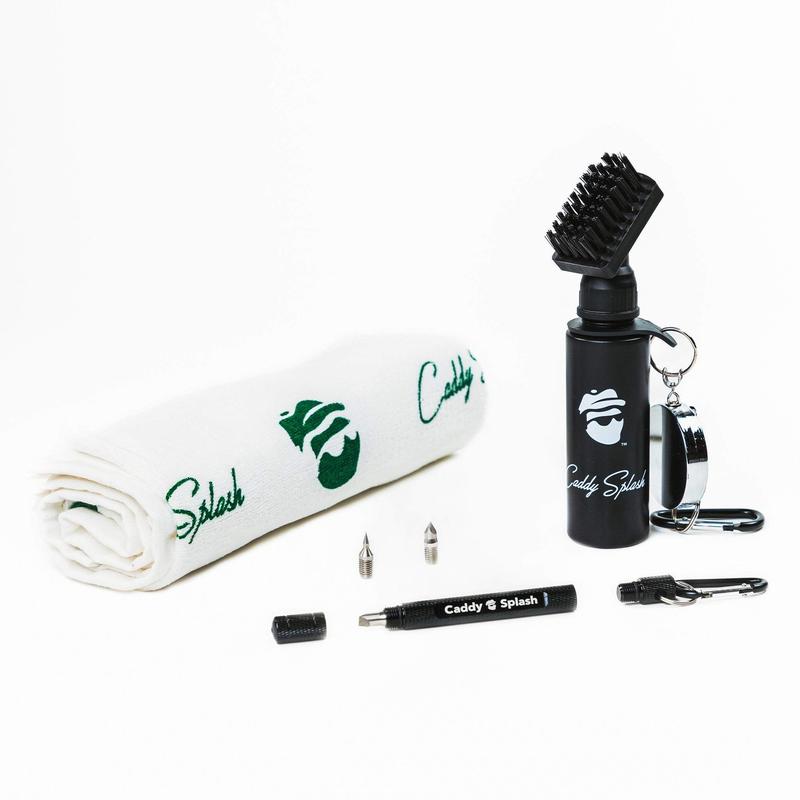 Caddy Splash Golf Club Water Brush, Groove Sharpener, and Tour Towel Bundle Kit - Golf Gift