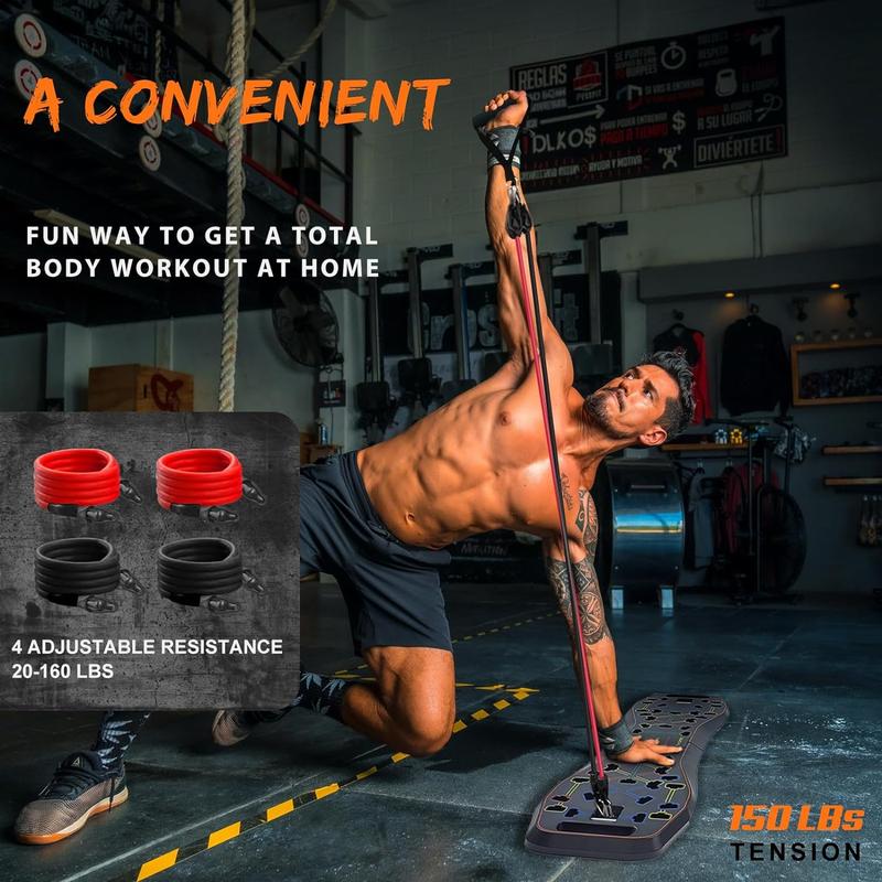 LALAHIGH Portable Home Gym System  home gym equipment for men  push up board  Essential home fitness gear for office workers  Muscle training board   Five-year warranty