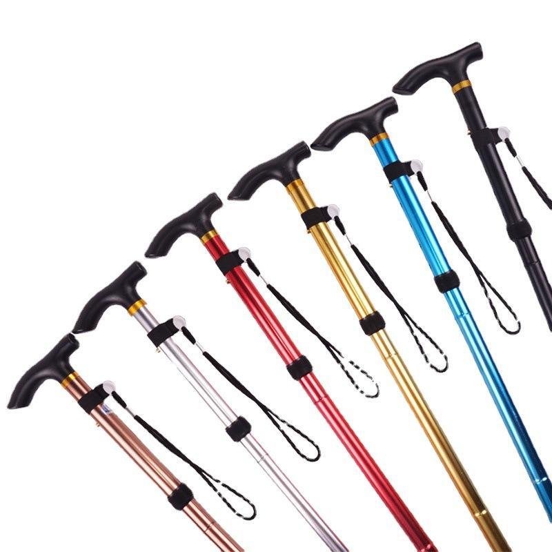 Retractable Hiking Stick, Outdoor Foldable Hiking Stick, Five Sections Telescopic Folding, Travel Climbing Stick, Walking Stick