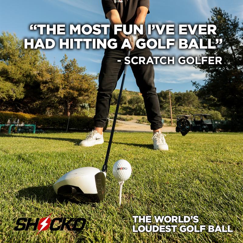 BUY 3 GET 1 FREE BUNDLE - SHOCK'D Golf Balls, World's Loudest Golf Ball, Choose Your Color, 4 Sleeve Count