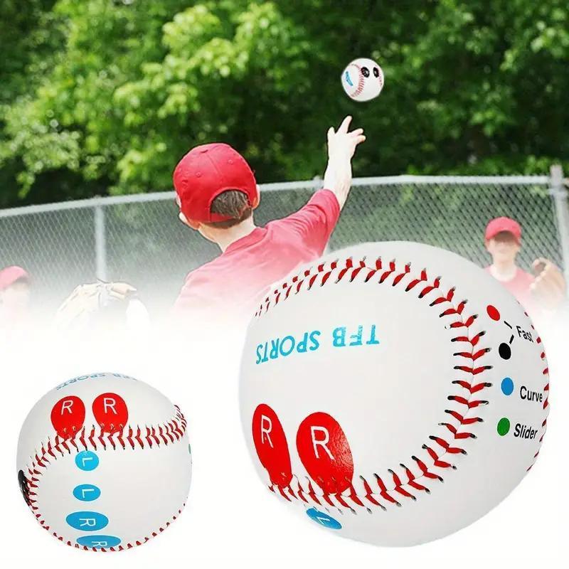 Baseball Training Ball, 1 Count Softball with Finger Placement Mark, Baseball Training Equipment for Beginners, Ball Sports Equipment for Indoor Outdoor Use