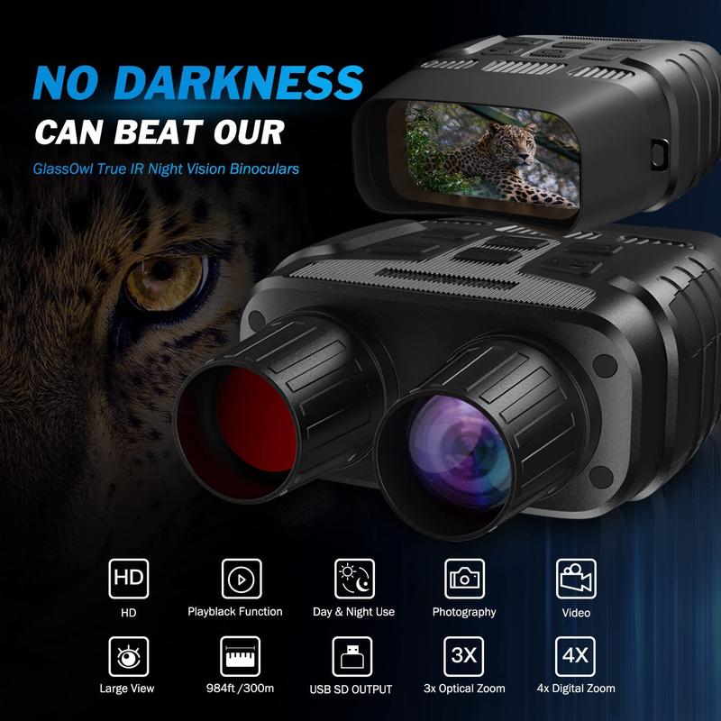 JStoon Night Vision Goggles Night Vision Binoculars - Digital Infrared Night Vision for Viewing in 100% Darkness-HD 1080p Image & Video from 300m 984ft for Hunting & Surveillance