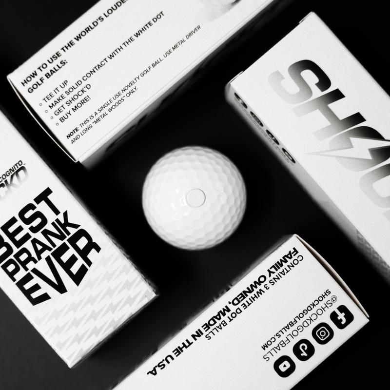 BUY 3 GET 1 FREE BUNDLE - SHOCK'D Golf Balls, World's Loudest Golf Ball, Choose Your Color, 4 Sleeve Count