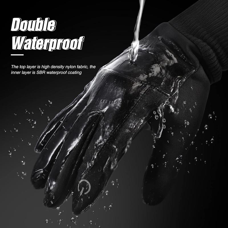 Winter Balaclava Face Mask Ski Gloves Set Breathable Full Face Mask Touchscreen Waterproof Gloves for Men Women Riding