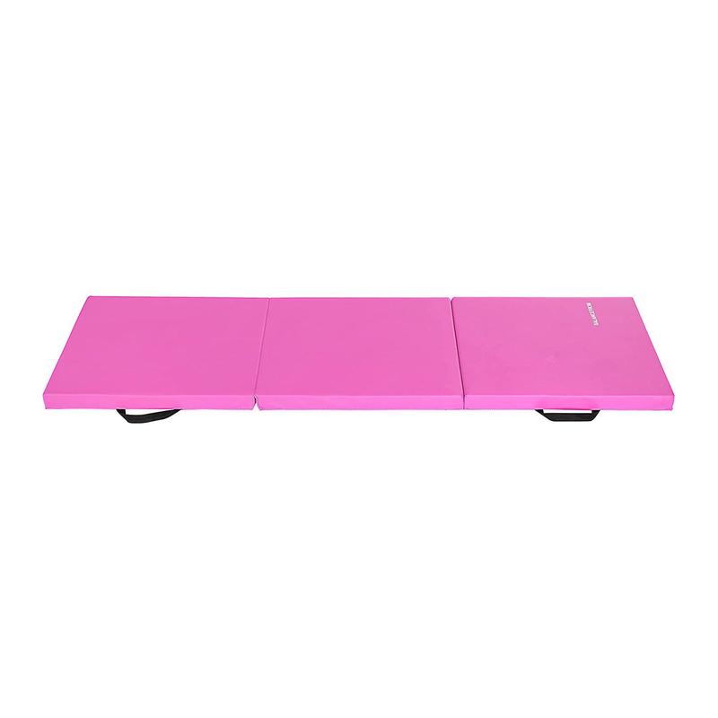 BalanceFrom Fitness GoGym 2 Inch Thick Tri Fold Folding Gymnastics Mat, Pink