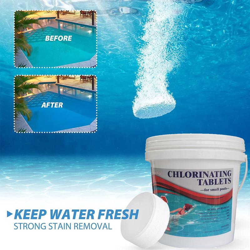 5 lb Chlorine Tablets for Pools - 3-Inch Chlorinating Tablets for Swimming Pools and Spas