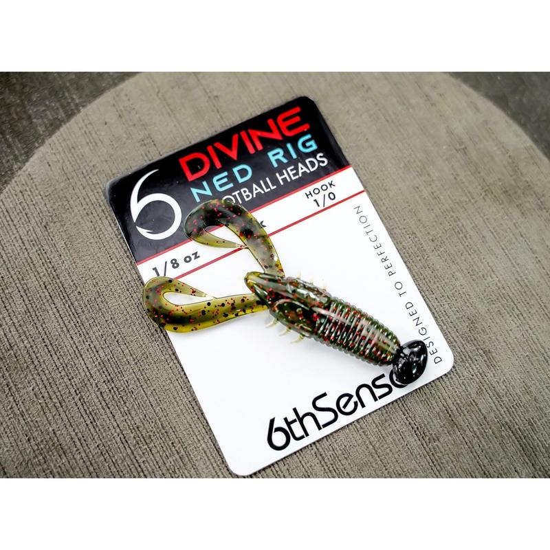 Divine Ned Rig Football Heads - Black